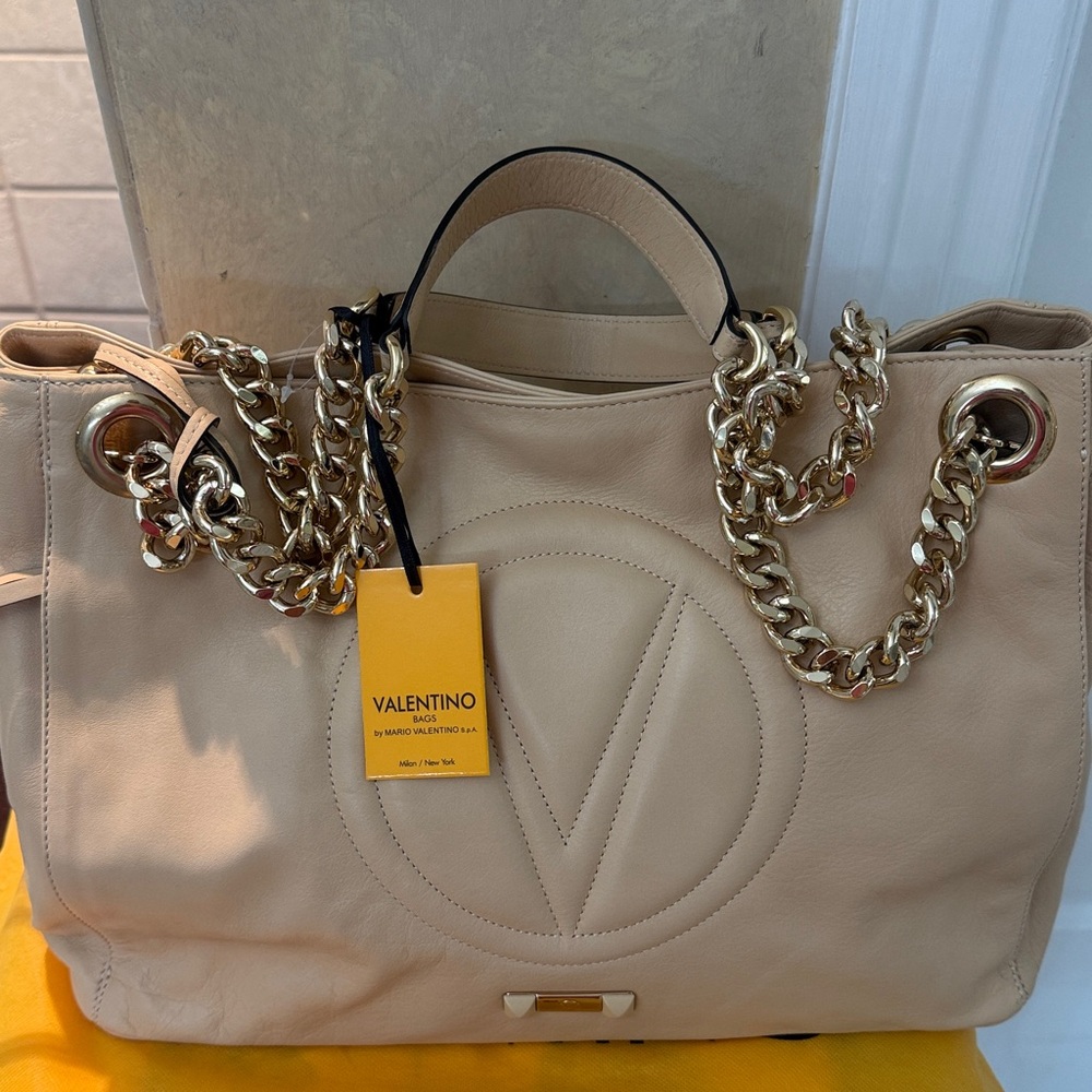 NWT Valentino by Mario Valentino Verra Signature Leather Tote Bag - Picture 13 of 13